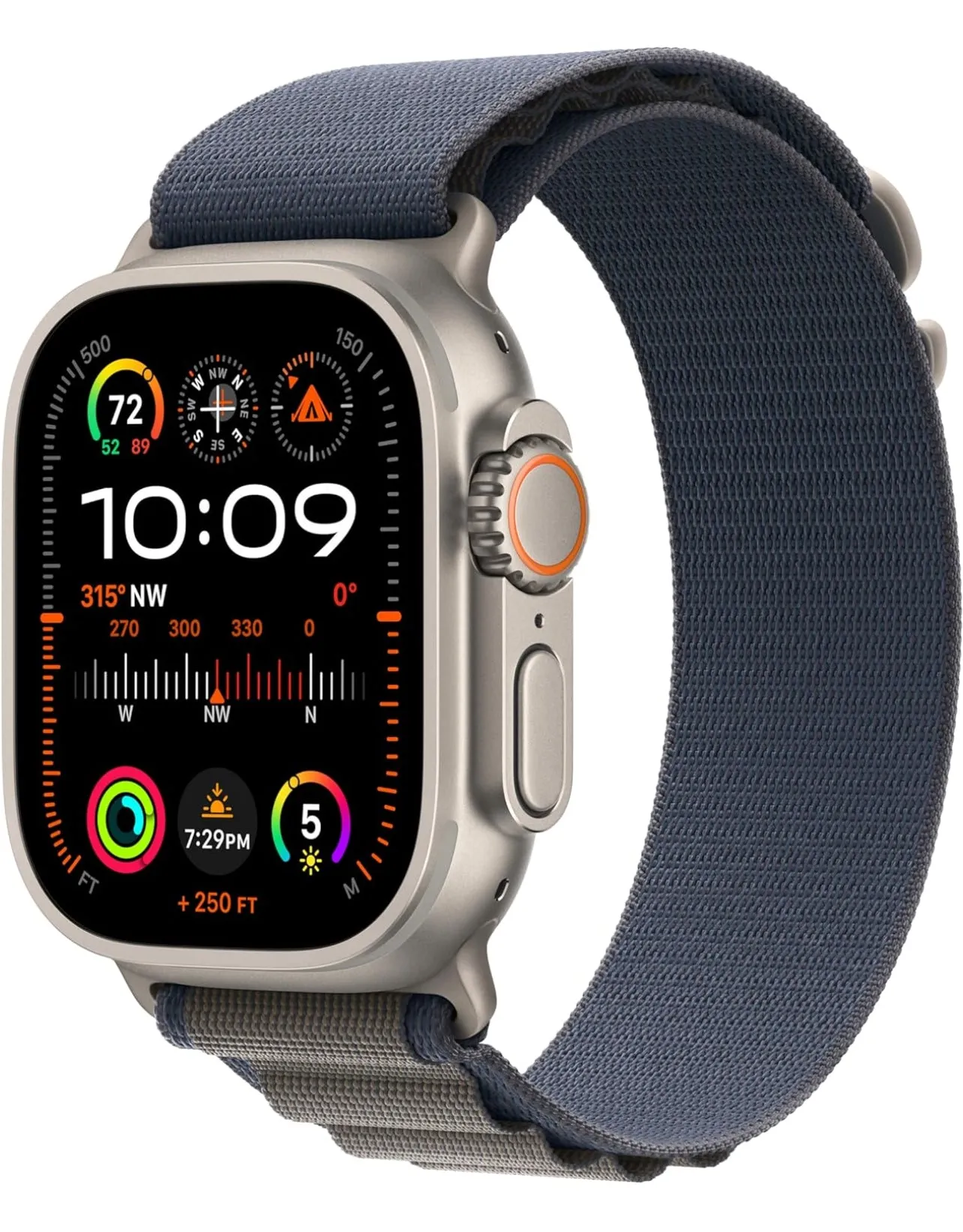 #1366 Apple Watch Ultra 2 [GPS   Cellular 49mm] Smartwatch with Rugged Titanium Case & Blue Alpine Loop Large. Fitness Tracker, Precision GPS, Action Button, Extra-Long Battery Life