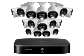 16-Channel 4K Security System with 16 Active Deterrence 4K (8MP) Cameras