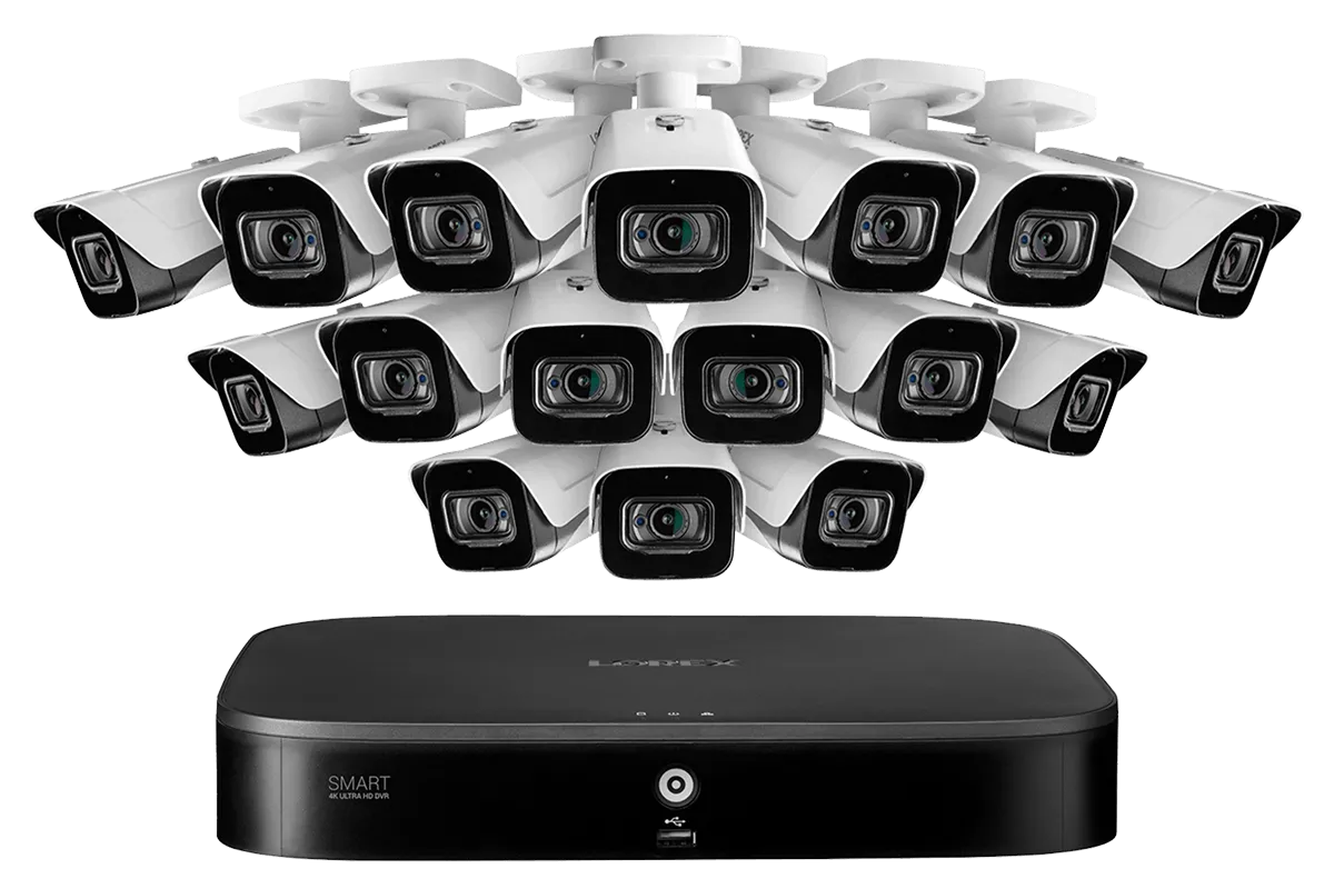 16-Channel 4K Security System with 16 Outdoor Audio Security Cameras