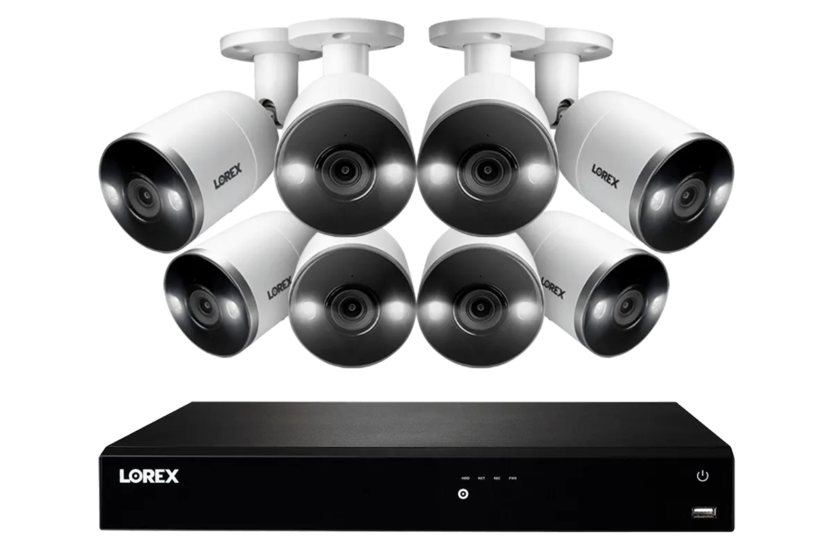 16-Channel 4K Ultra HD Fusion NVR IP System with 8 Smart Deterrence Cameras