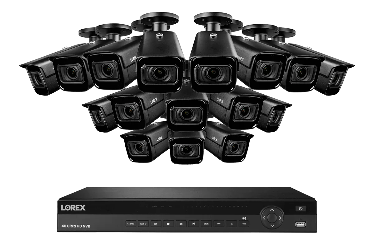 16-Channel Nocturnal NVR System with 4K (8MP) Smart IP Optical Zoom Security Cameras with Real-Time 30FPS Recording