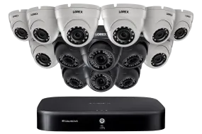 16-Channel Security System with Fourteen 1080p HD Dome Cameras, Advanced Motion Detection and Smart Home Voice Control