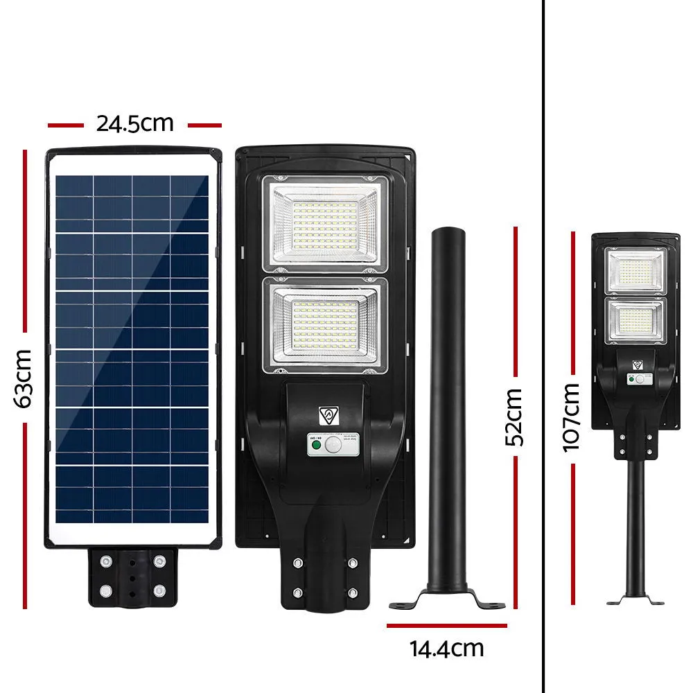 160 LED 120W Solar Street Light, Motion Sensor, IP67 - Leier