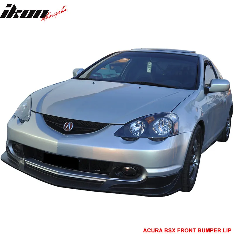 2002-2004 Acura RSX C-West Style Unpainted Black Front Bumper Lip PU