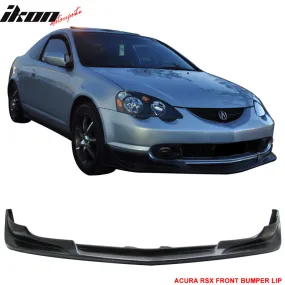 2002-2004 Acura RSX C-West Style Unpainted Black Front Bumper Lip PU