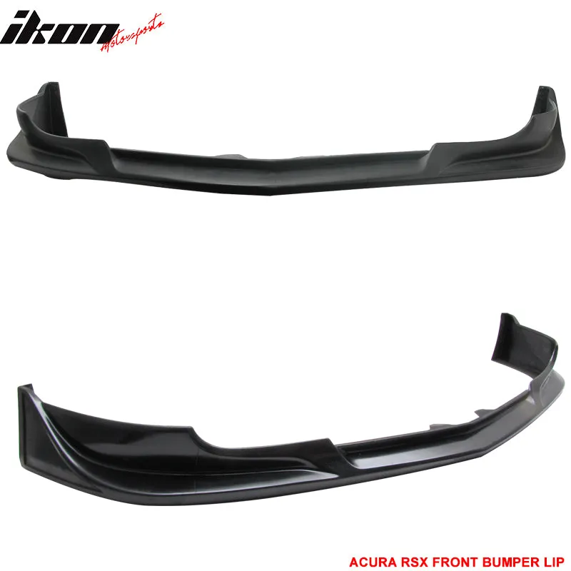 2002-2004 Acura RSX C-West Style Unpainted Black Front Bumper Lip PU