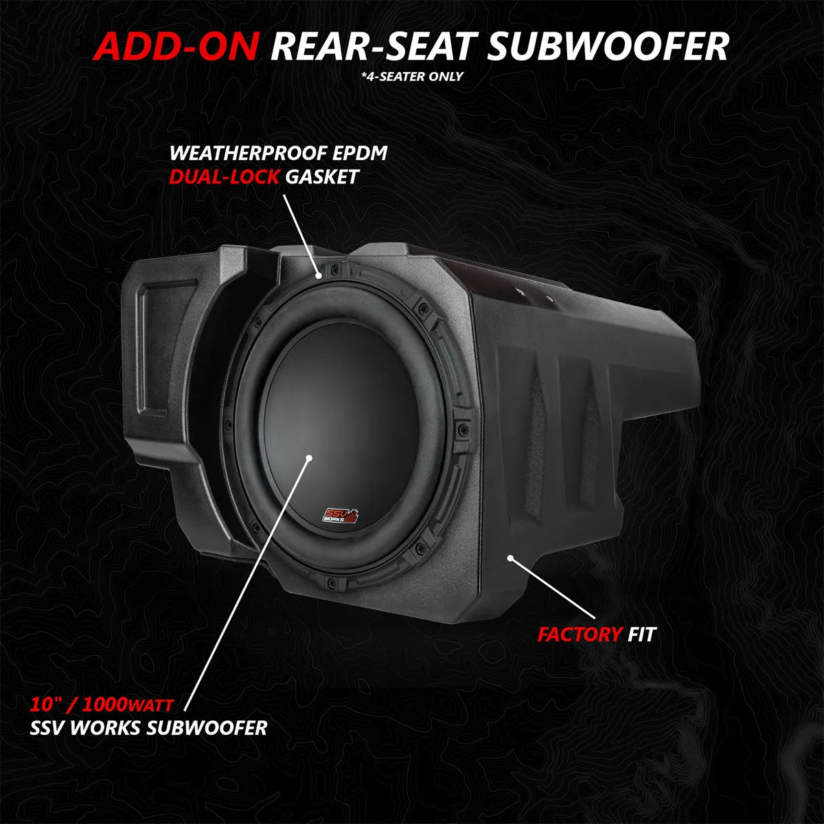 2020-2024 Polaris® RZR PRO Series Phase-5 V-Spec 5-Speaker 1400watt System for Ride Command