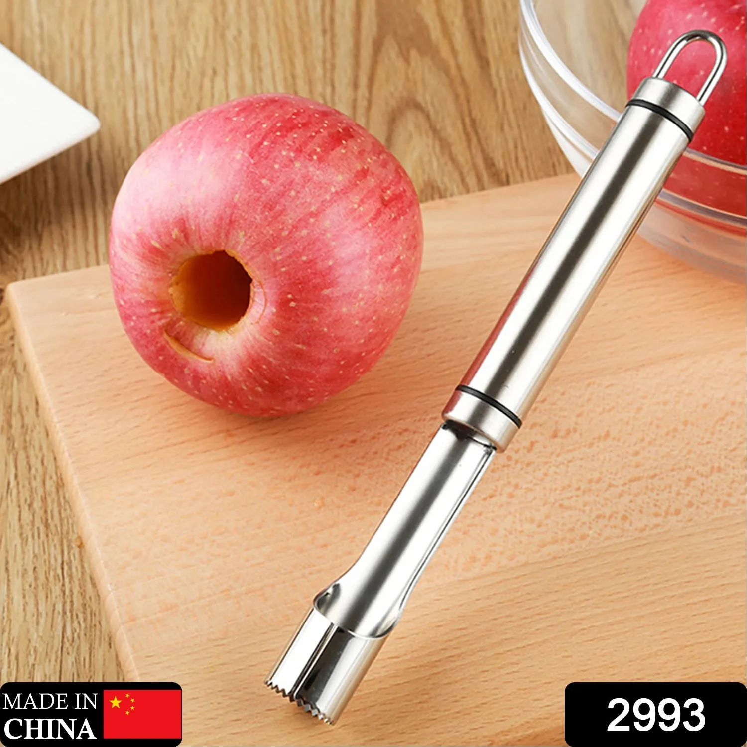 2993 Apple Corer Stainless Steel, Core Remover for Apple and Pear, Kitchen Gadget Dishwasher Safe