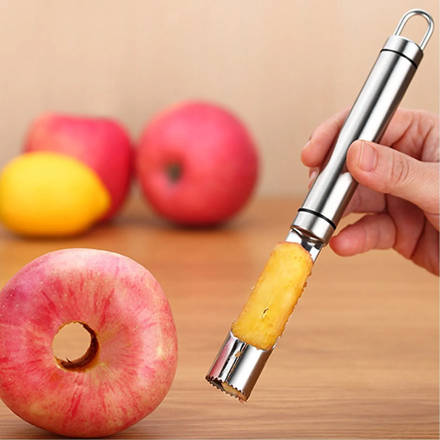 2993 Apple Corer Stainless Steel, Core Remover for Apple and Pear, Kitchen Gadget Dishwasher Safe