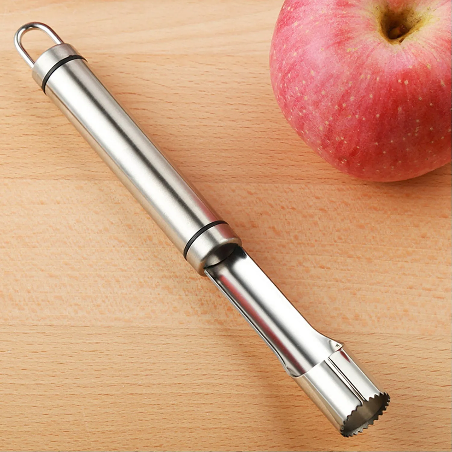 2993 Apple Corer Stainless Steel, Core Remover for Apple and Pear, Kitchen Gadget Dishwasher Safe