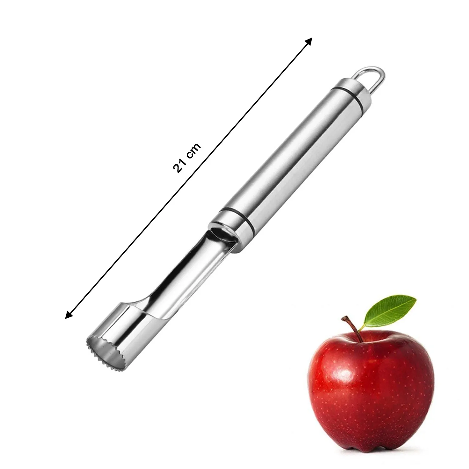 2993 Apple Corer Stainless Steel, Core Remover for Apple and Pear, Kitchen Gadget Dishwasher Safe