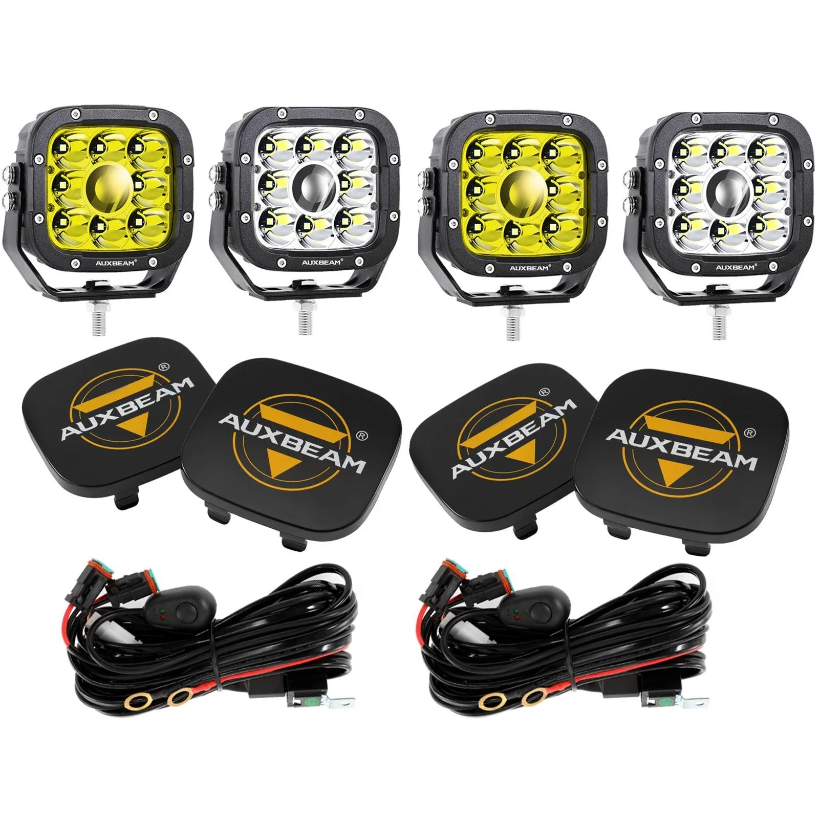 (2pcs/4pcs set) 5 Inch 110W White/Amber Spot Light LED Driving Lights for Toyota Tacoma