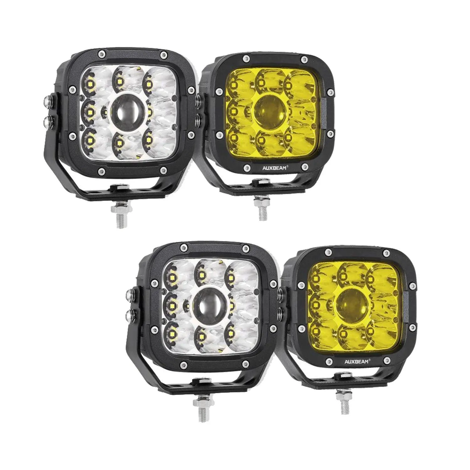 (2pcs/4pcs set) 5 Inch 110W White/Amber Spot Light LED Driving Lights for Toyota Tacoma