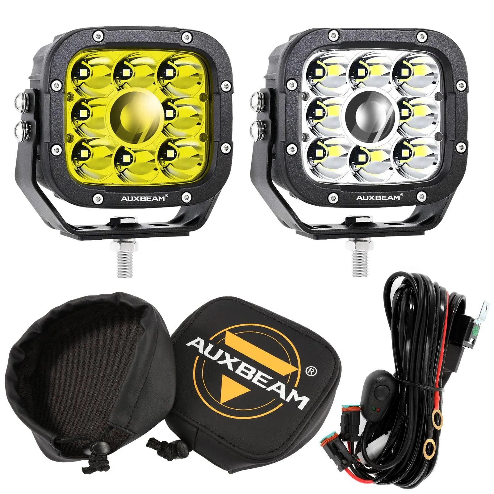 (2pcs/4pcs set) 5 Inch 110W White/Amber Spot Light LED Driving Lights for Toyota Tacoma