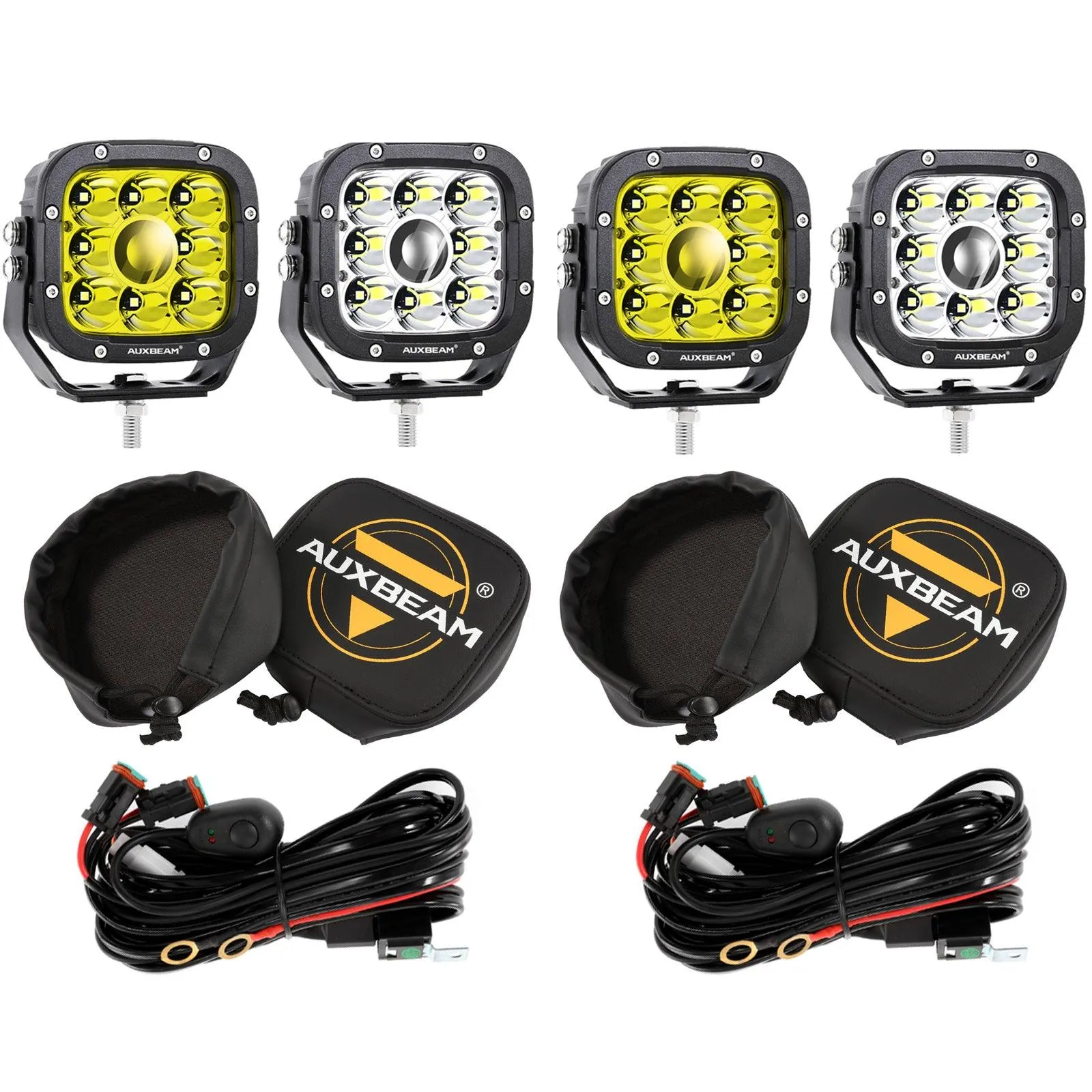 (2pcs/4pcs set) 5 Inch 110W White/Amber Spot Light LED Driving Lights for Toyota Tacoma