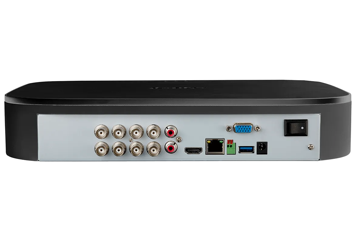 4K 8-channel 1TB Wired DVR System with 6 Cameras