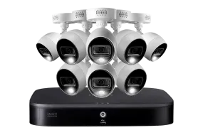 4K 8-channel 2TB Wired DVR System with 8 Active Deterrence Cameras