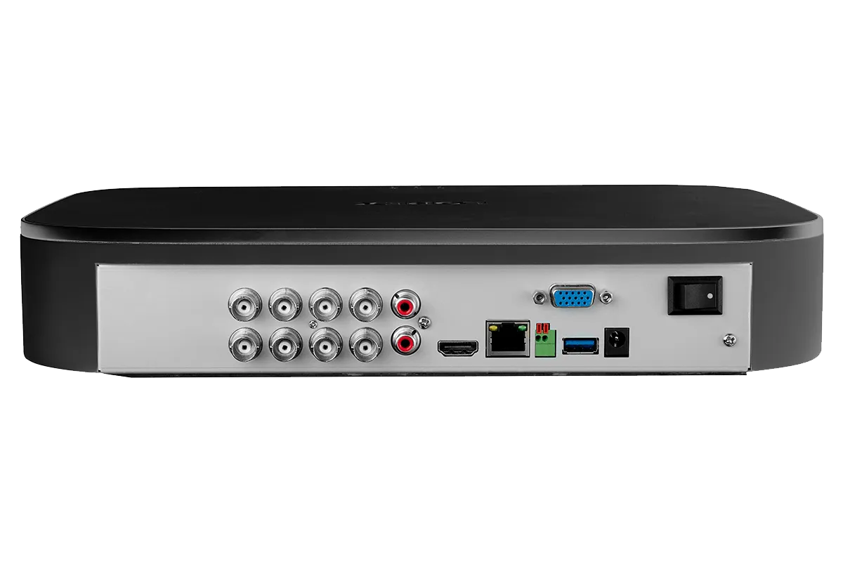 4K 8-channel 2TB Wired DVR System with 8 Active Deterrence Cameras