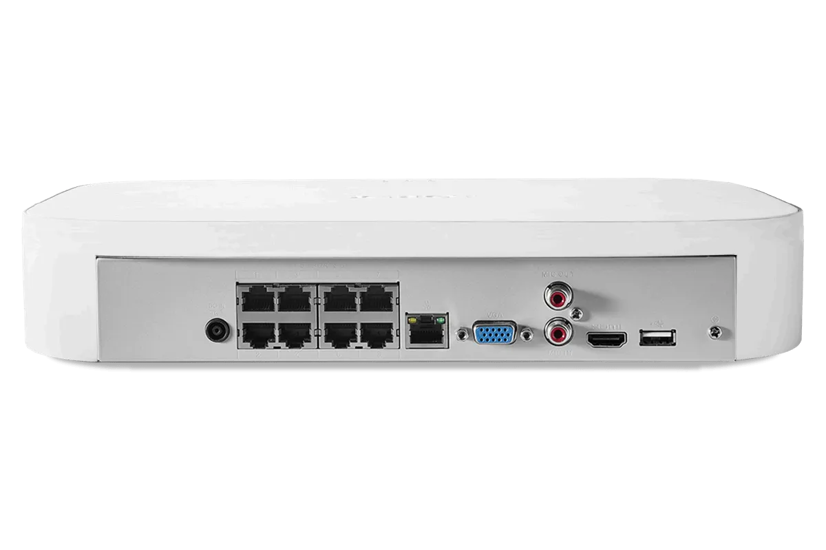 4K 8-channel 2TB Wired NVR System