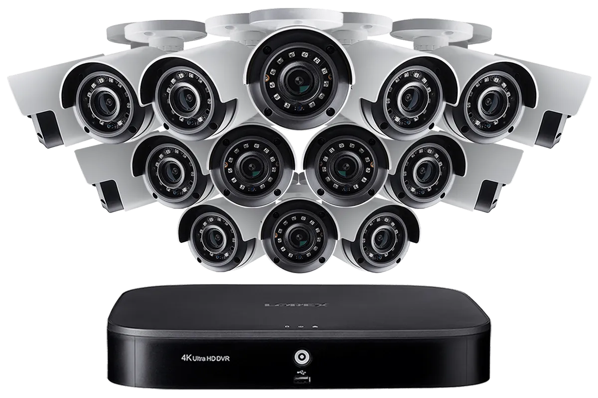 4K Ultra HD 16-Channel Security System with Sixteen 4K (8MP) Cameras, Advanced Motion Detection and Smart Home Voice Control