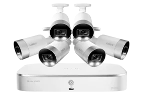 4K Ultra HD 8-Channel IP Security System with 6 Smart Deterrence 4K (8MP) Cameras, Smart Motion Detection and Smart Home Voice Control