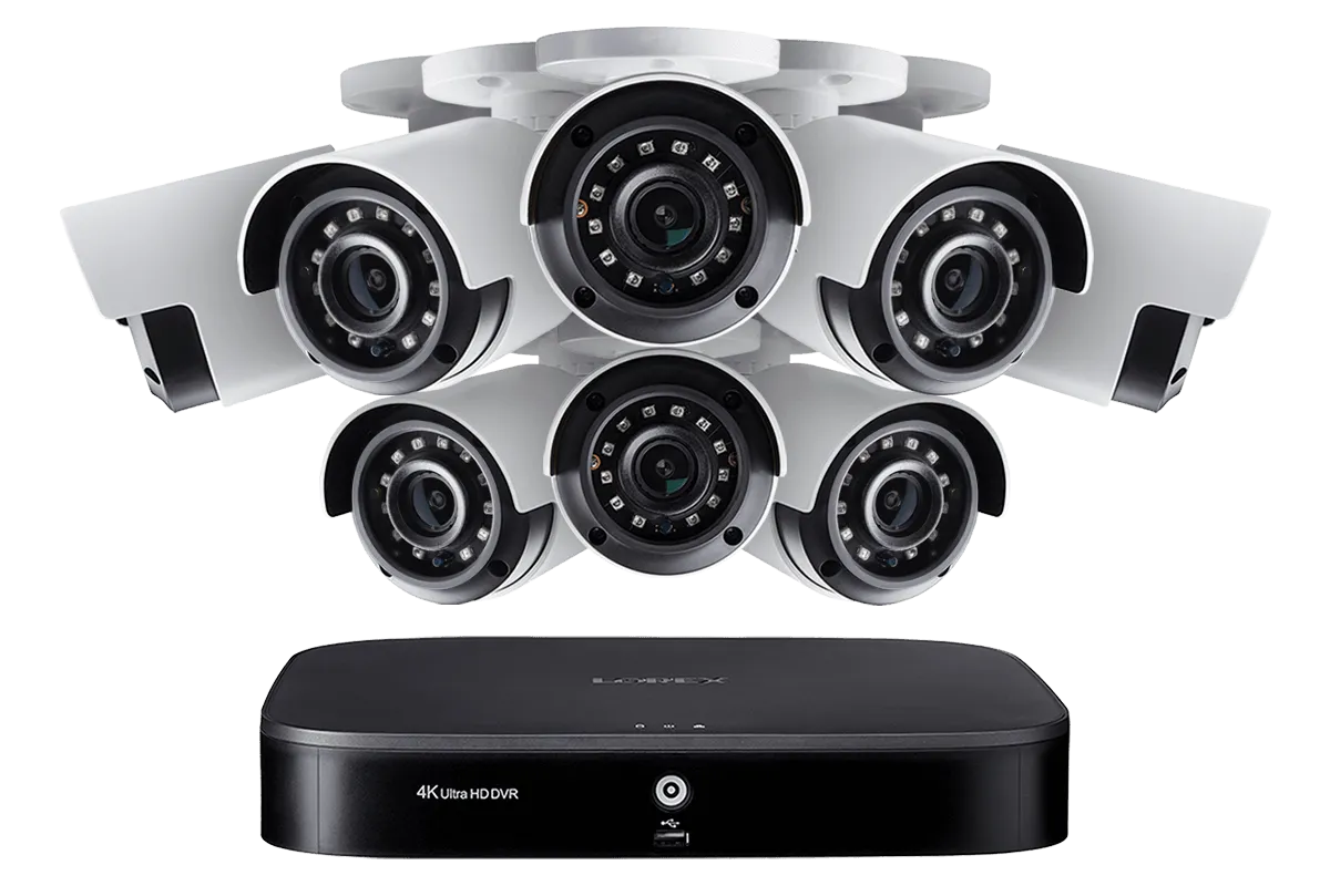 4K Ultra HD 8-Channel Security System with Eight 4K (8MP) Cameras, Advanced Motion Detection and Smart Home Voice Control