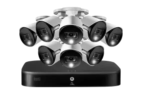 4K Ultra HD Security System with 8-Channel DVR and Eight 4K (8MP) Active Deterrence Cameras featuring Smart Motion Detection and Smart Home Voice Control