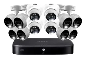 4K Ultra HD Security System with Twelve 4K (8MP) Active Deterrence Cameras featuring Smart Motion Detection and Smart Home Voice Control