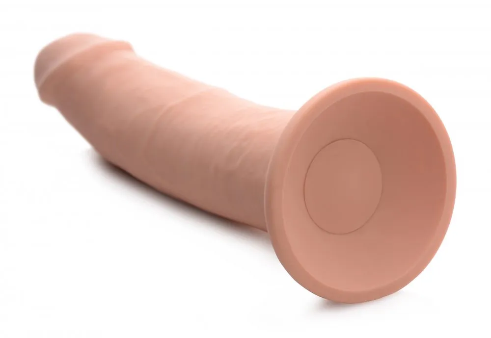 7X Inflatable and Vibrating Remote Control Silicone Dildo