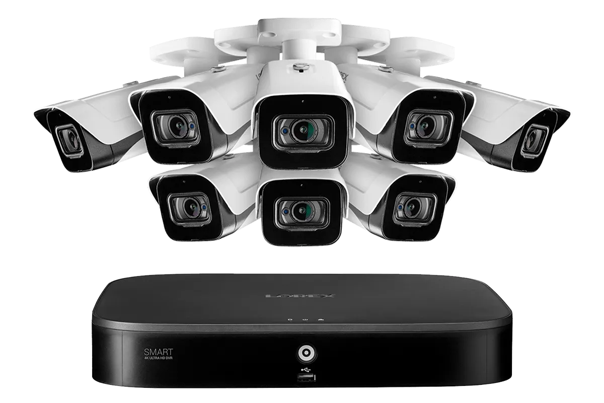 8-Channel 4K Security System with 8 Outdoor Audio Security Cameras