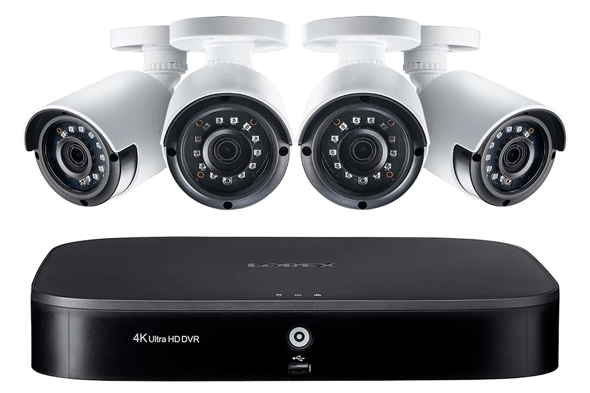 8-Channel HD Security Camera System with Four 1080p Outdoor Cameras, 130ft Night Vision, 1TB Hard Drive