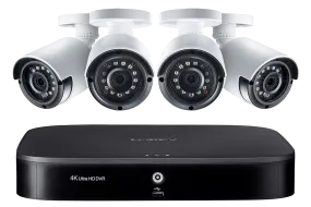 8-Channel HD Security Camera System with Four 1080p Outdoor Cameras, 130ft Night Vision, 1TB Hard Drive