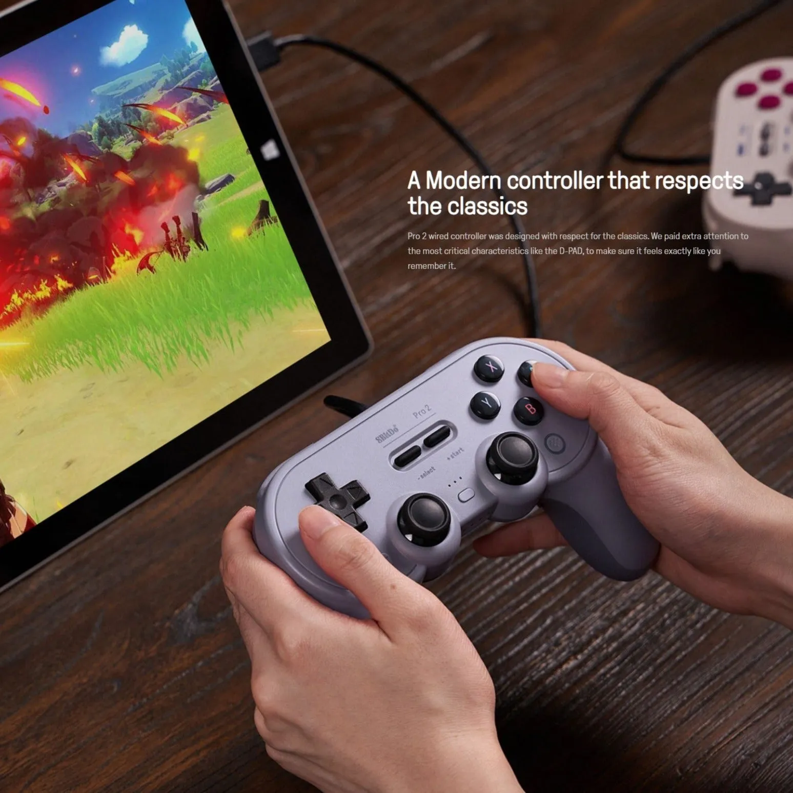 8BitDo Pro 2 USB Controller: For Switch, PC, Steam, Pi