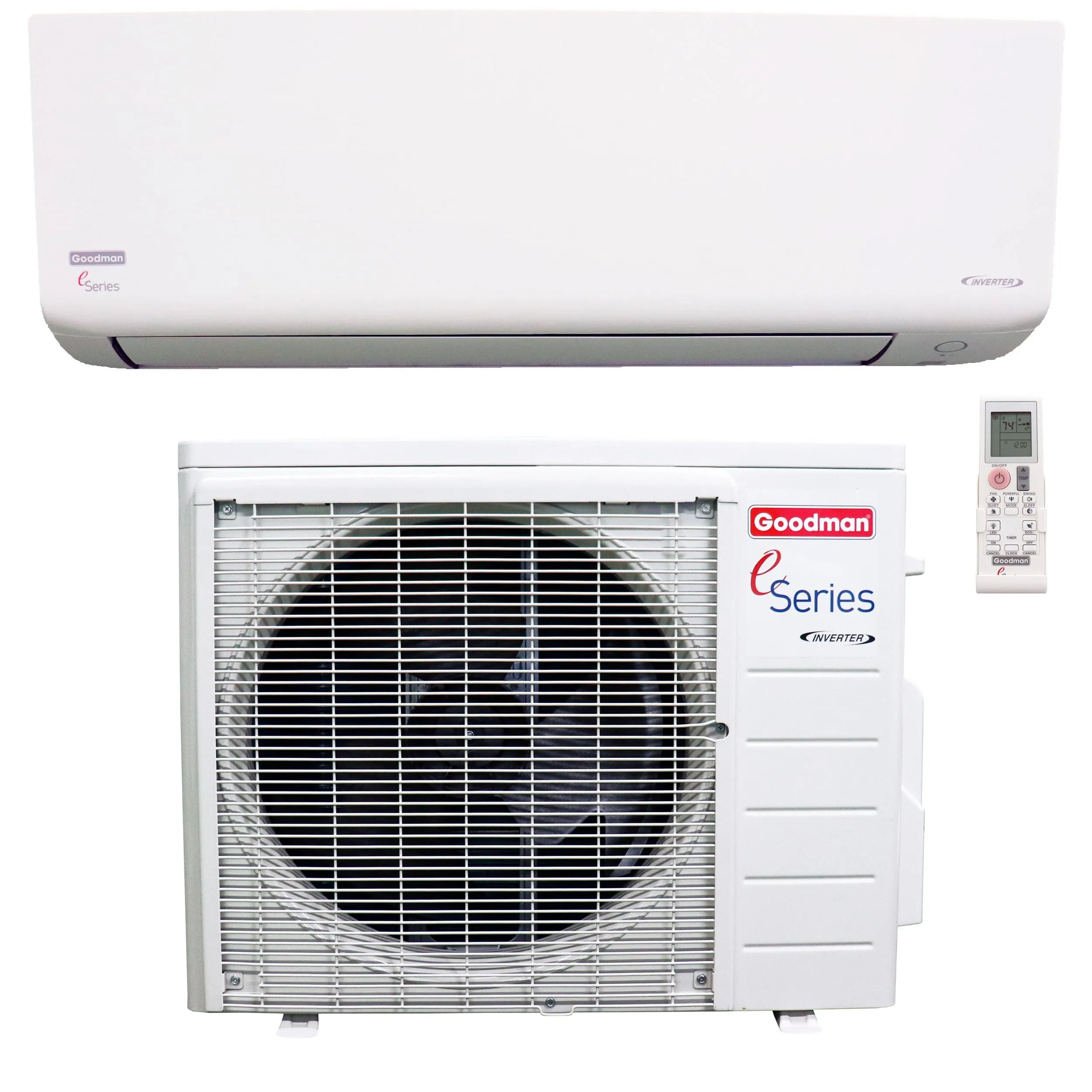 9,000 BTU Goodman 18 SEER2 Wall-Mounted Ductless Mini-Split Inverter Air Conditioner Heat Pump (230 Volt)