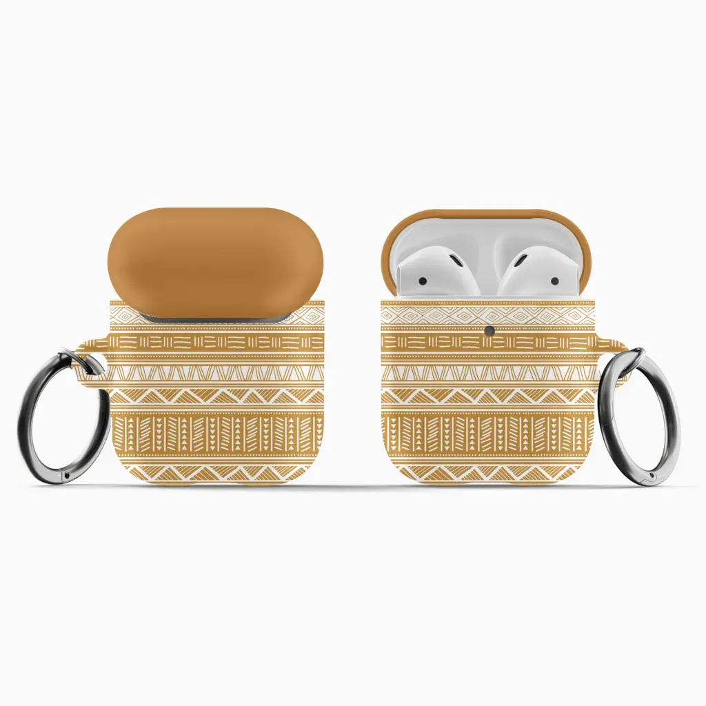 African Print AirPod® Case - Light Yellow