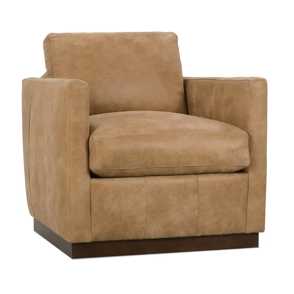 Allie Leather Swivel Chair