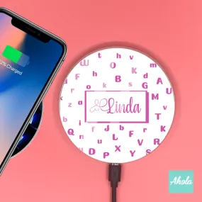 【Alphabet】15W Ultra thin FastWireless Charger Pad 字母名字無線差電板