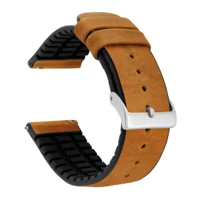 Amazfit Bip | Leather and Rubber Hybrid | Cedar Brown