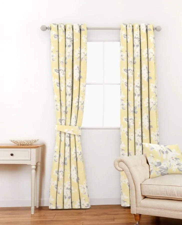 Apple Blossom Sunshine Curtain Fabric