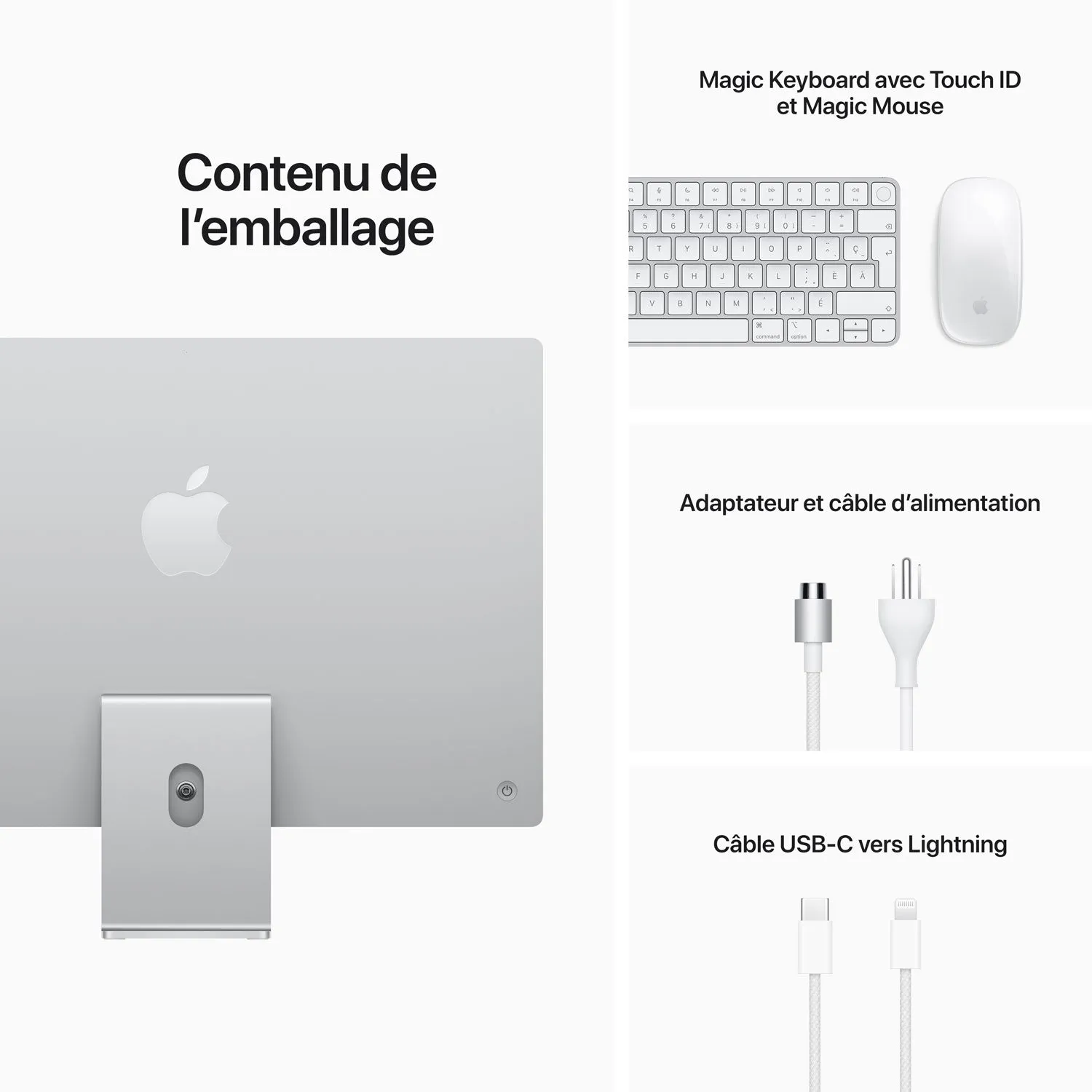 Apple iMac 24" (Spring 2021) - Silver (Apple M1 Chip / 8-Core GPU / 256GB SSD / 8GB RAM) - English