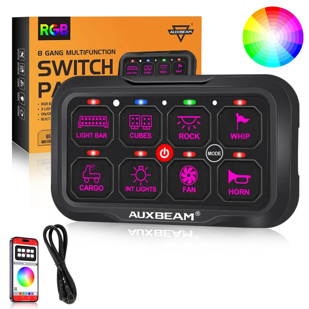 AR-800 Multifunction RGB Switch Panel with Bluetooth Controlled & 47 Inch Extension Cable(Optional) for Chevrolet Silverado