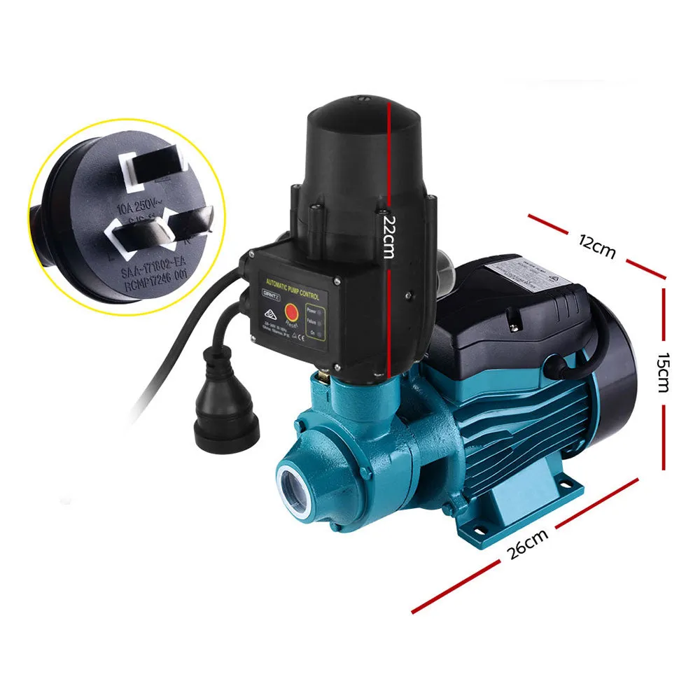 Automatic Peripheral Water Pump, Brass Impeller, 35L/Min - Giantz