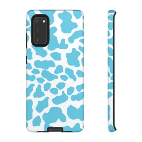 Blue Cow print phone case iPhone Samsung Google