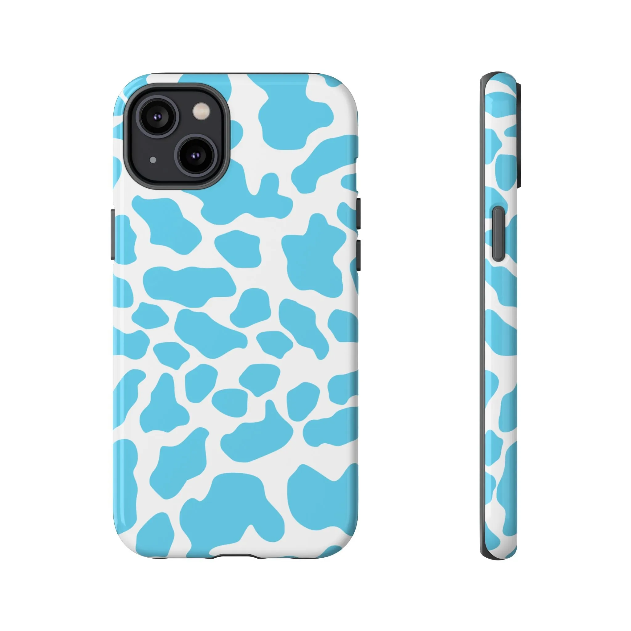 Blue Cow print phone case iPhone Samsung Google