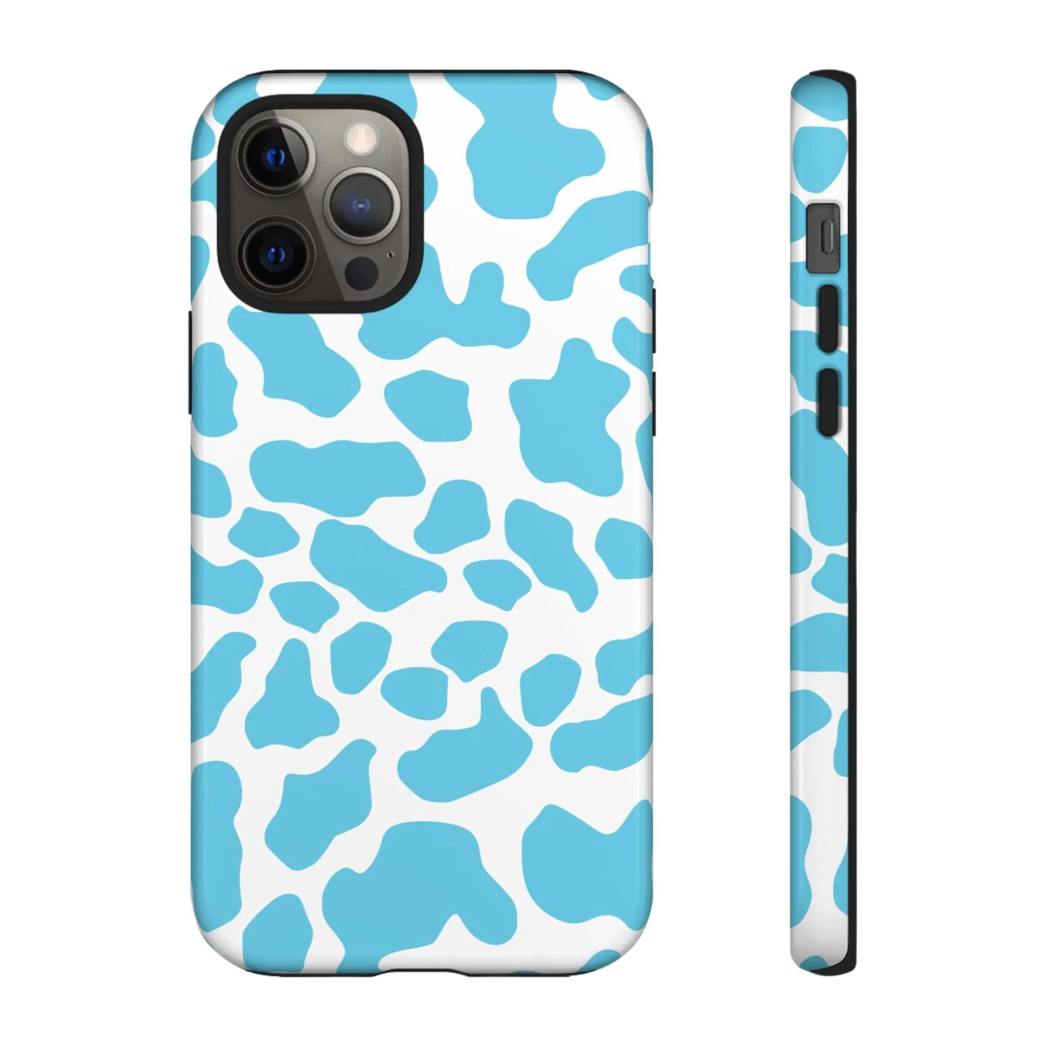 Blue Cow print phone case iPhone Samsung Google