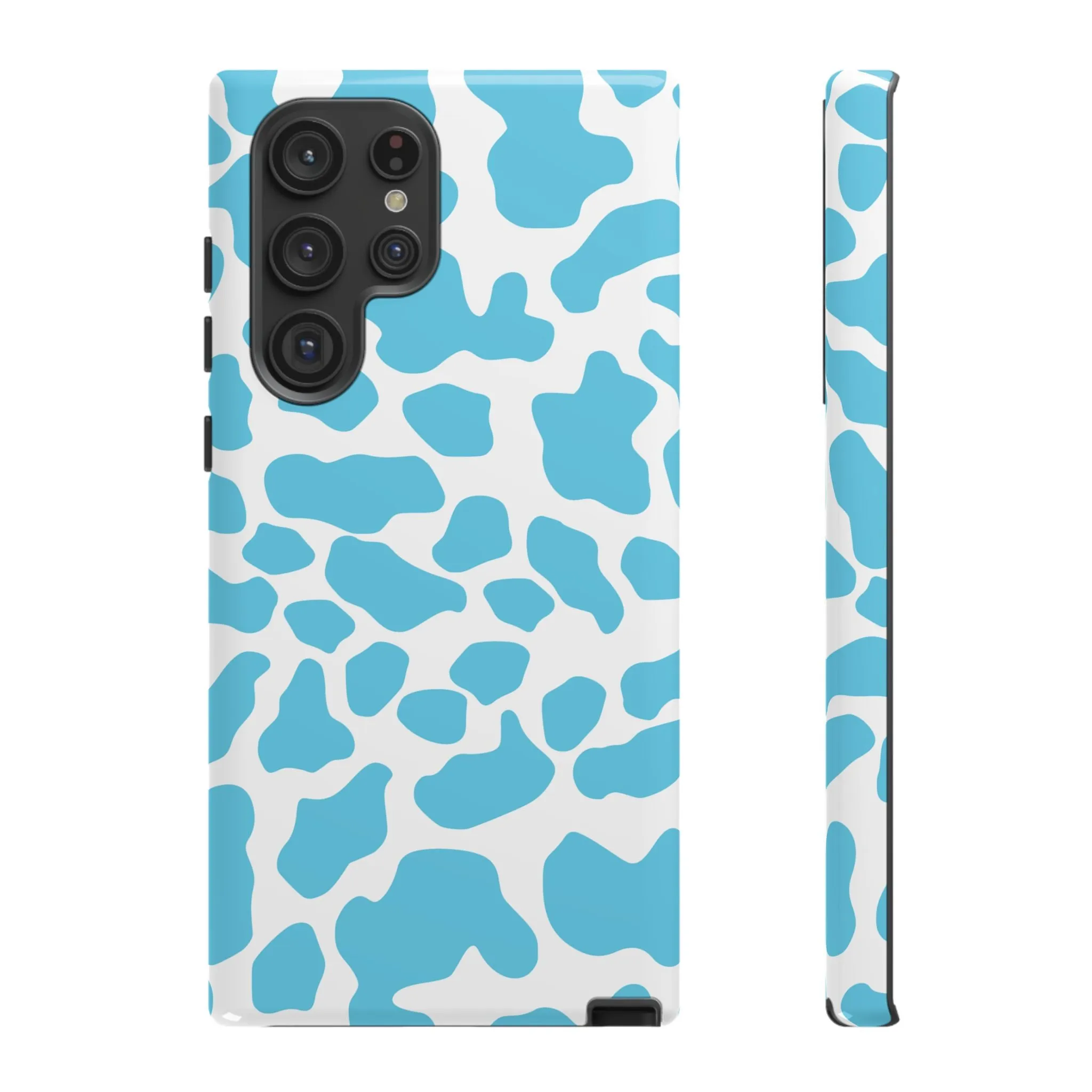 Blue Cow print phone case iPhone Samsung Google