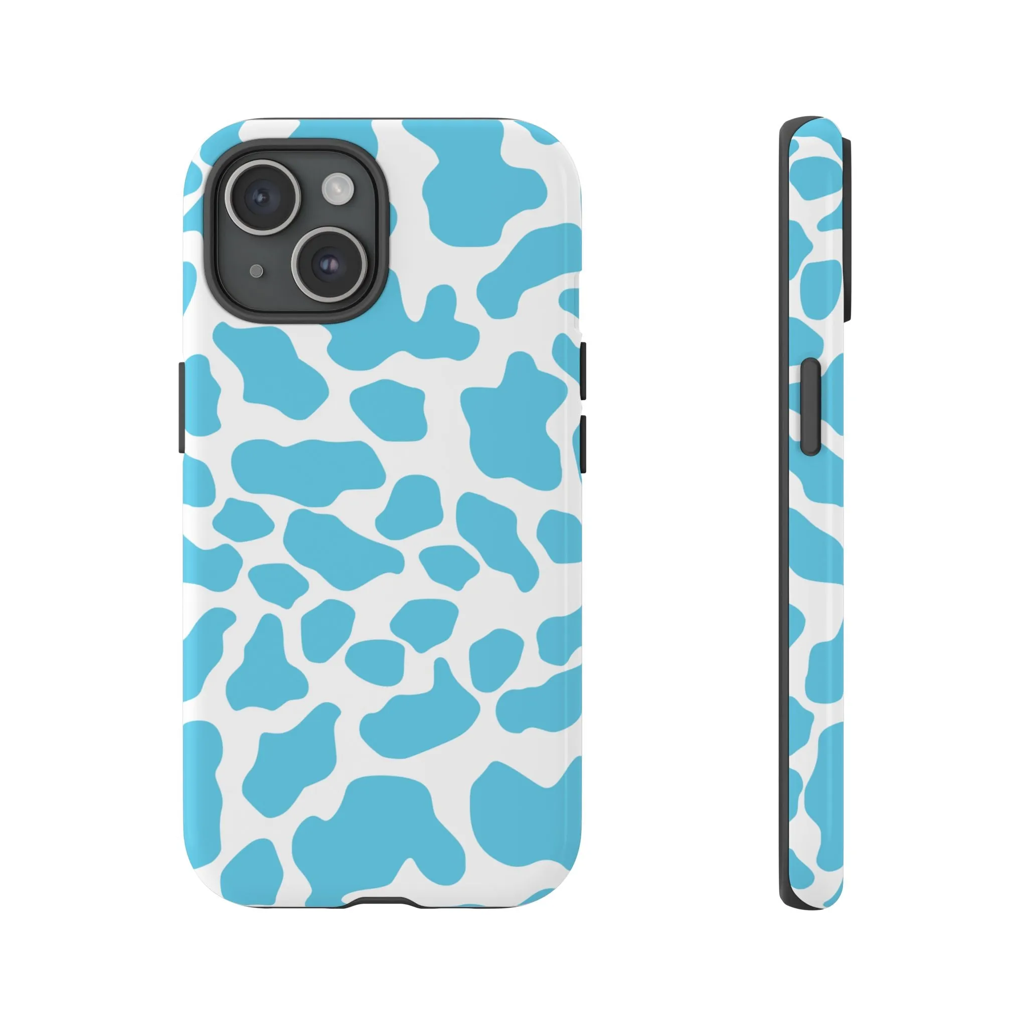 Blue Cow print phone case iPhone Samsung Google