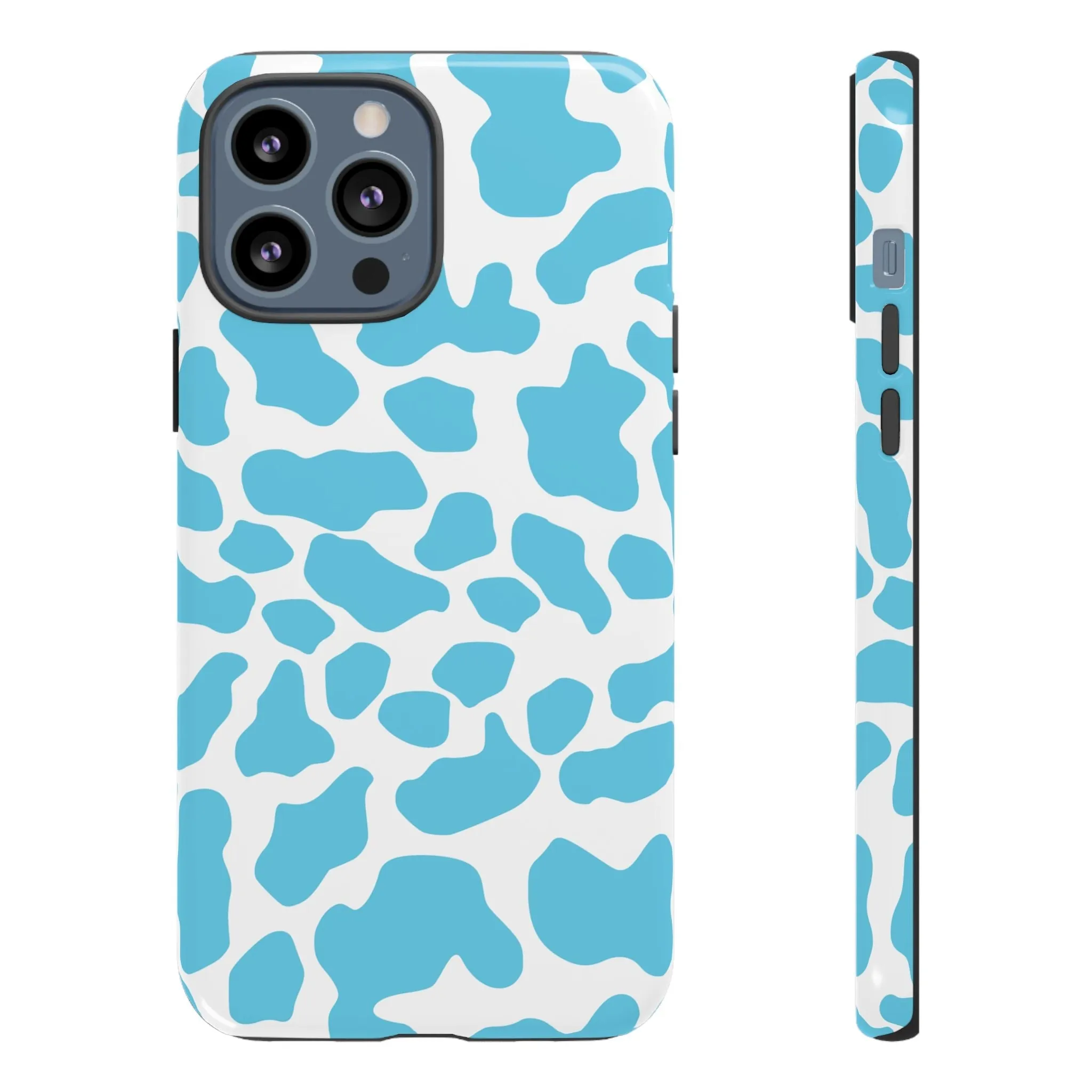 Blue Cow print phone case iPhone Samsung Google