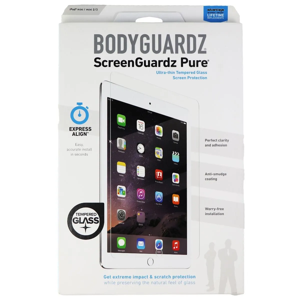 BodyGuardz ScreenGuardz Pure Series Screen Protector for Apple iPad mini 3/2/1