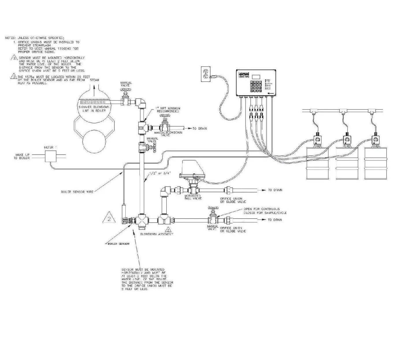 Boiler blowdown, conductivity controller Lakewood Instruments model 1575e., controller only p/n 1229239